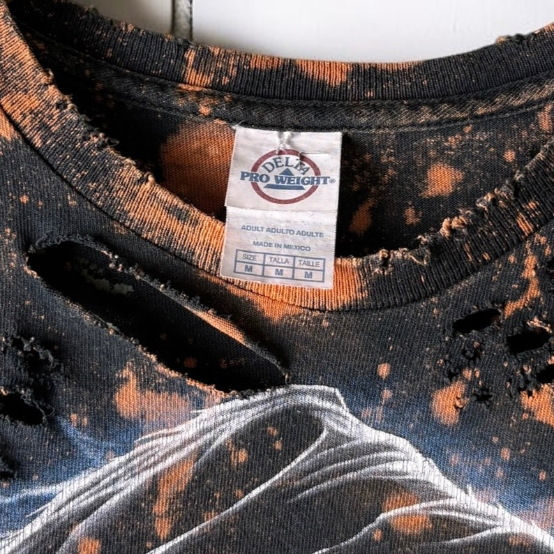 Skull Thrashed Bleached Graphic Tee