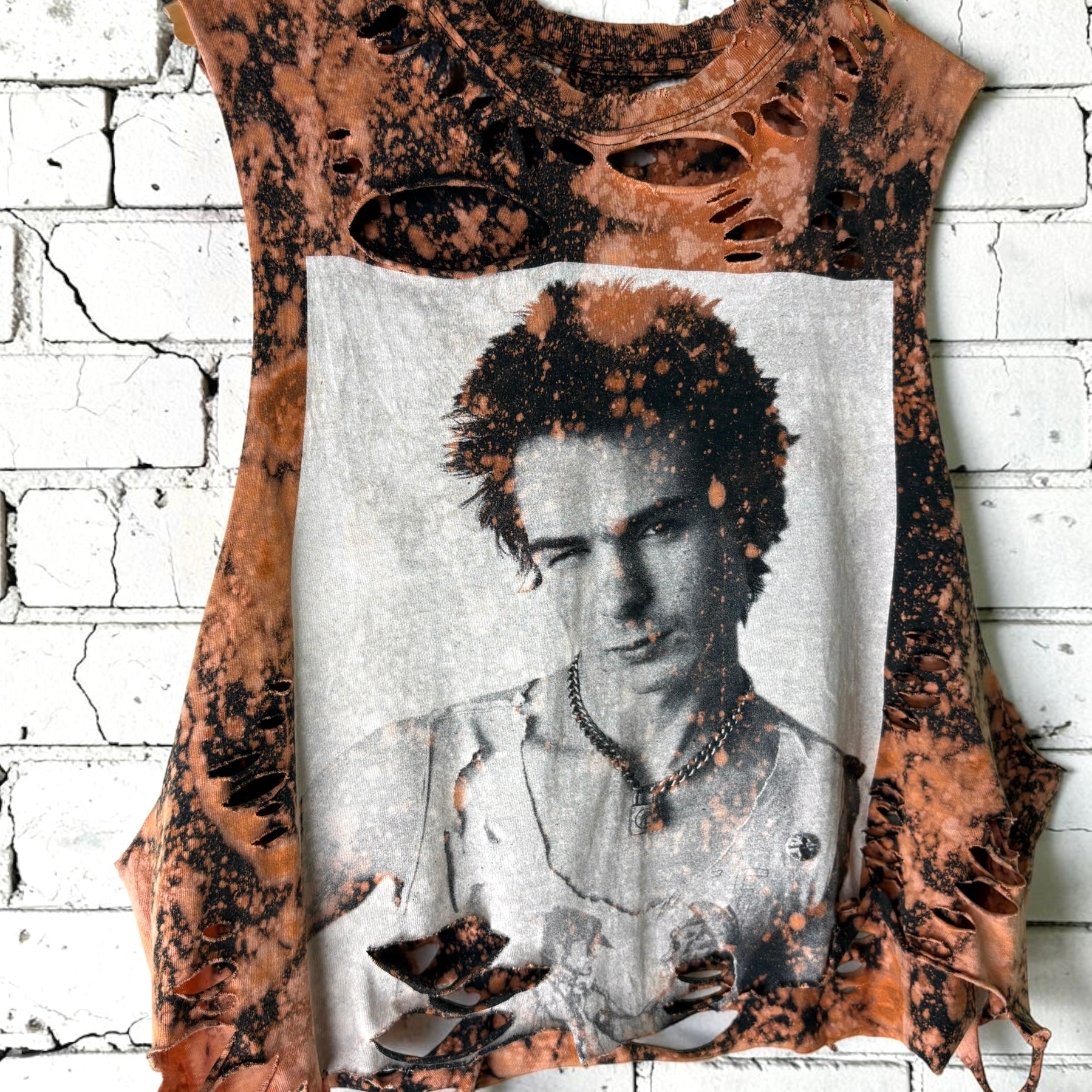 Sid Vicious Sex Pistols Bleached Distressed Tee