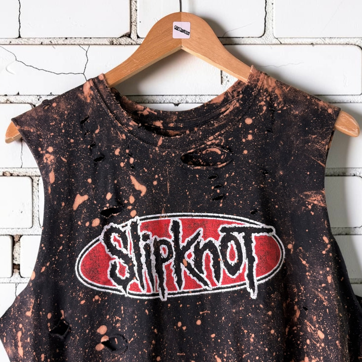 Slipknot Bleached Distressed Band Tee