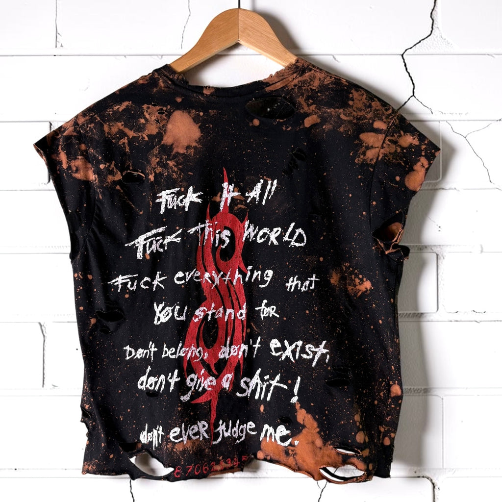 Slipknot Bleached Distressed Band Tee