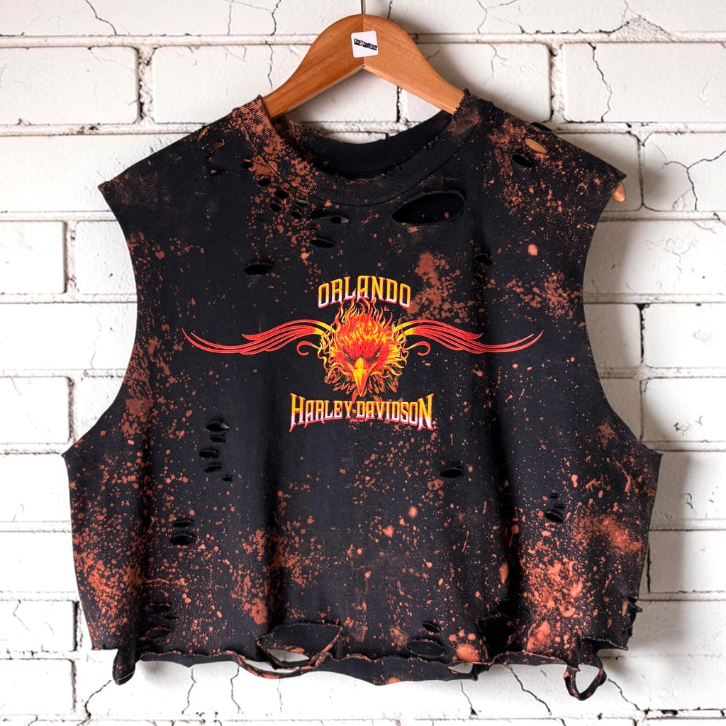 Harley Davidson Orlando Bleached distressed T-Shirt