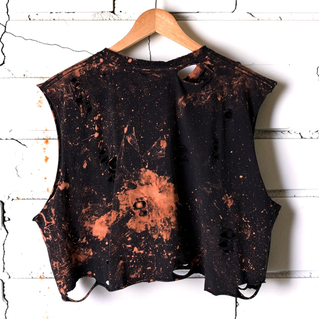 Deftones - Bleached Distressed cropped Band Tee