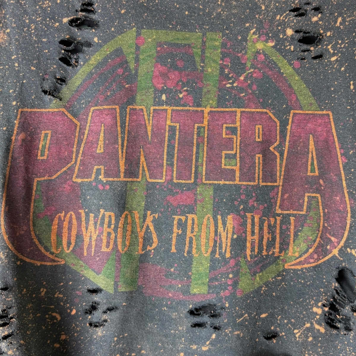 Pantera Cowboys From Hell Bleached Distressed Tee
