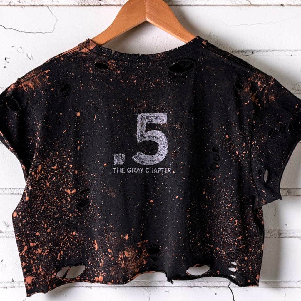 Slipknot - The Gray Chapter Bleached Distressed cropped Band Tee