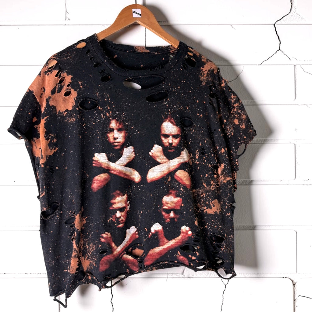 Custom Metallica Band Tee | Hand-Bleached Thrashed T-shirt