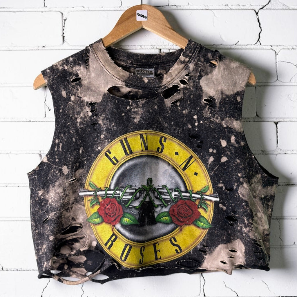 Guns N Roses Distressed Classic Logo Tee
