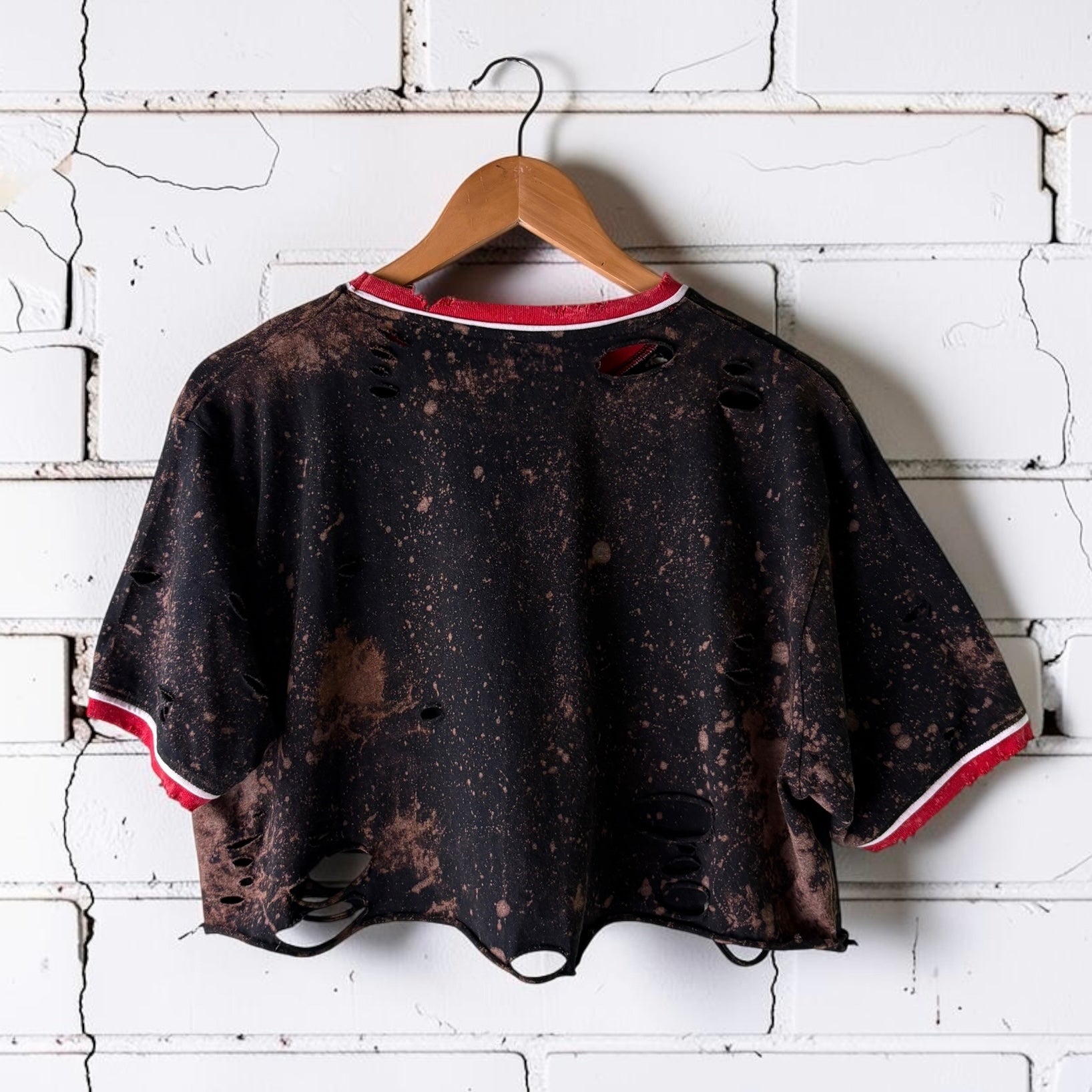 Deftones - Bleached Distressed cropped Band Tee