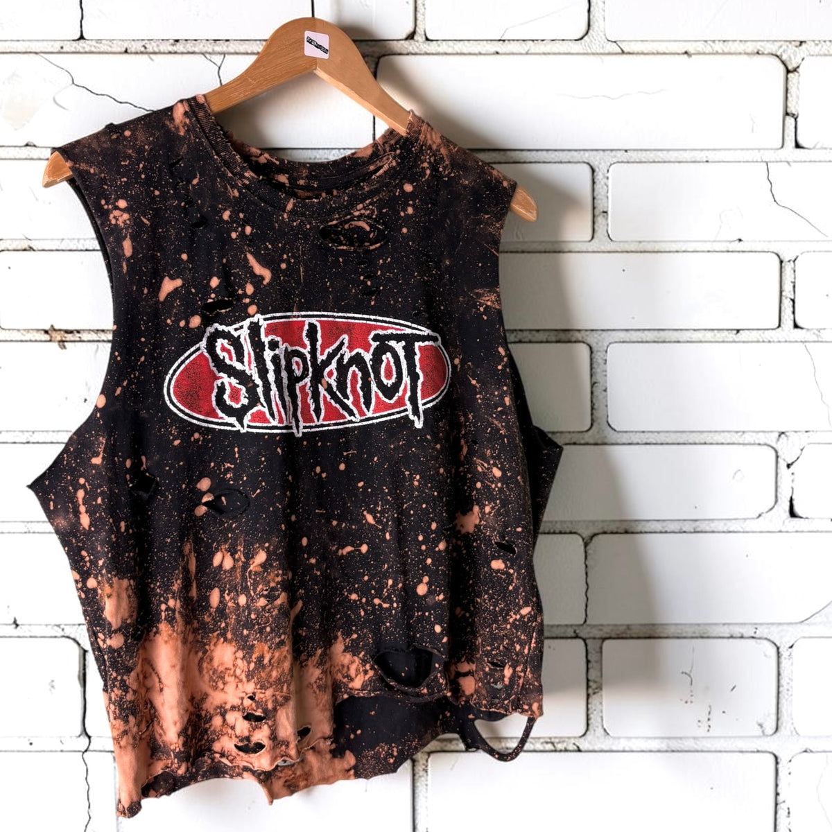 Slipknot Bleached Distressed Band Tee