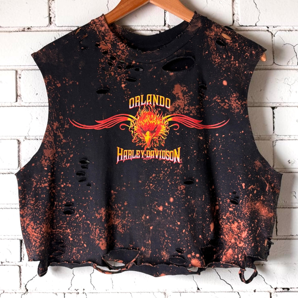 Harley Davidson Orlando Bleached distressed T-Shirt