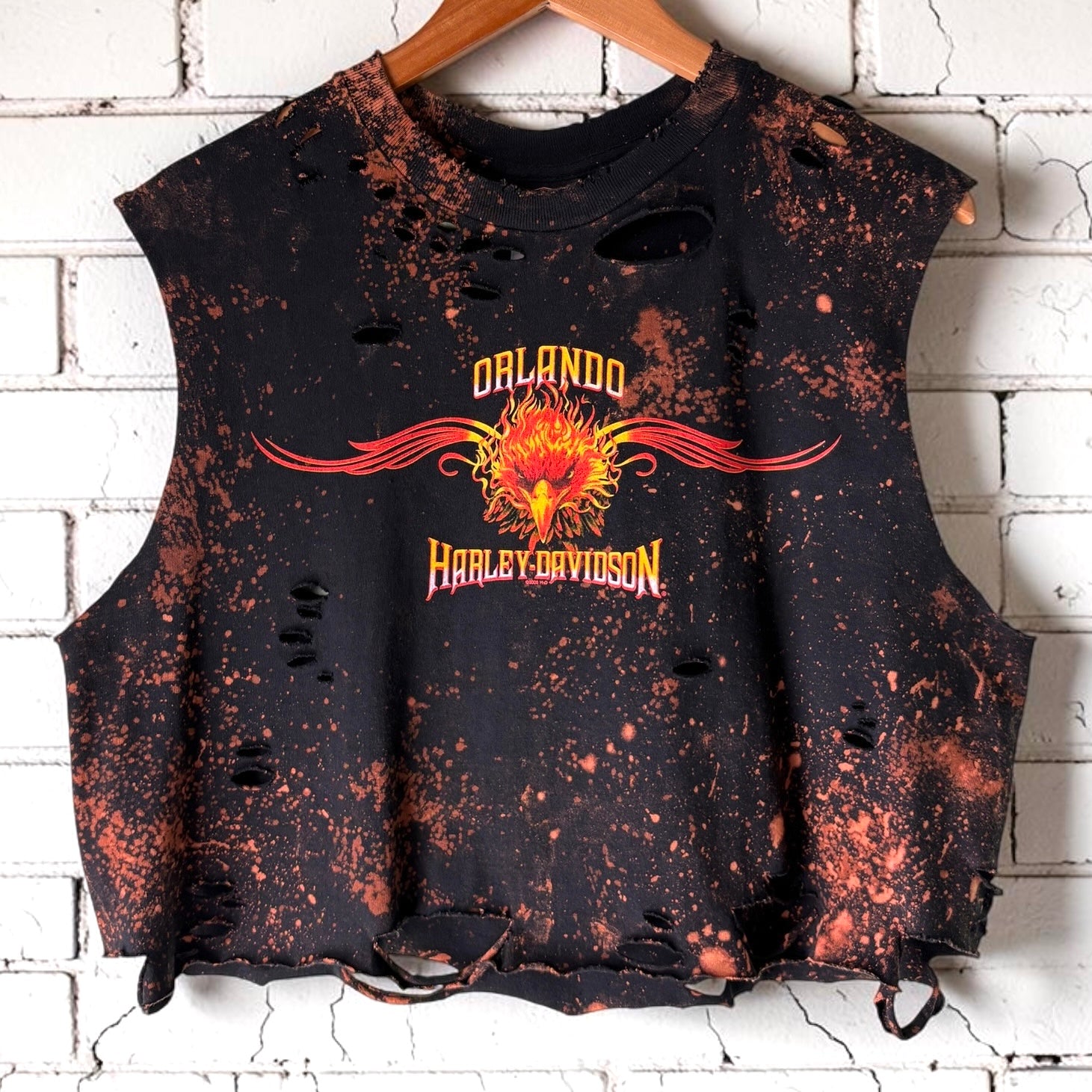 Harley Davidson Orlando Bleached distressed T-Shirt