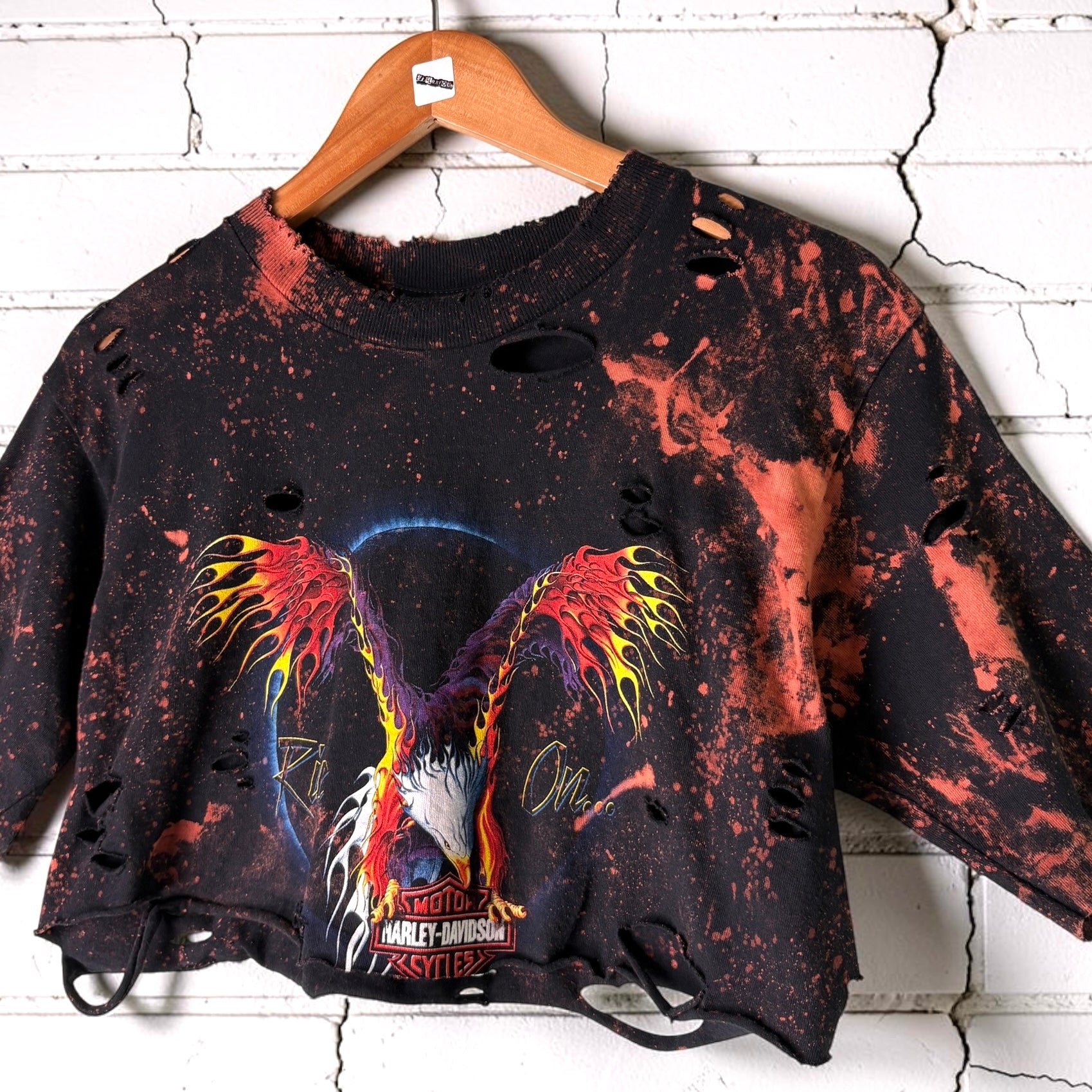 Harley Davidson Hawaii Bleached Cropped Tee