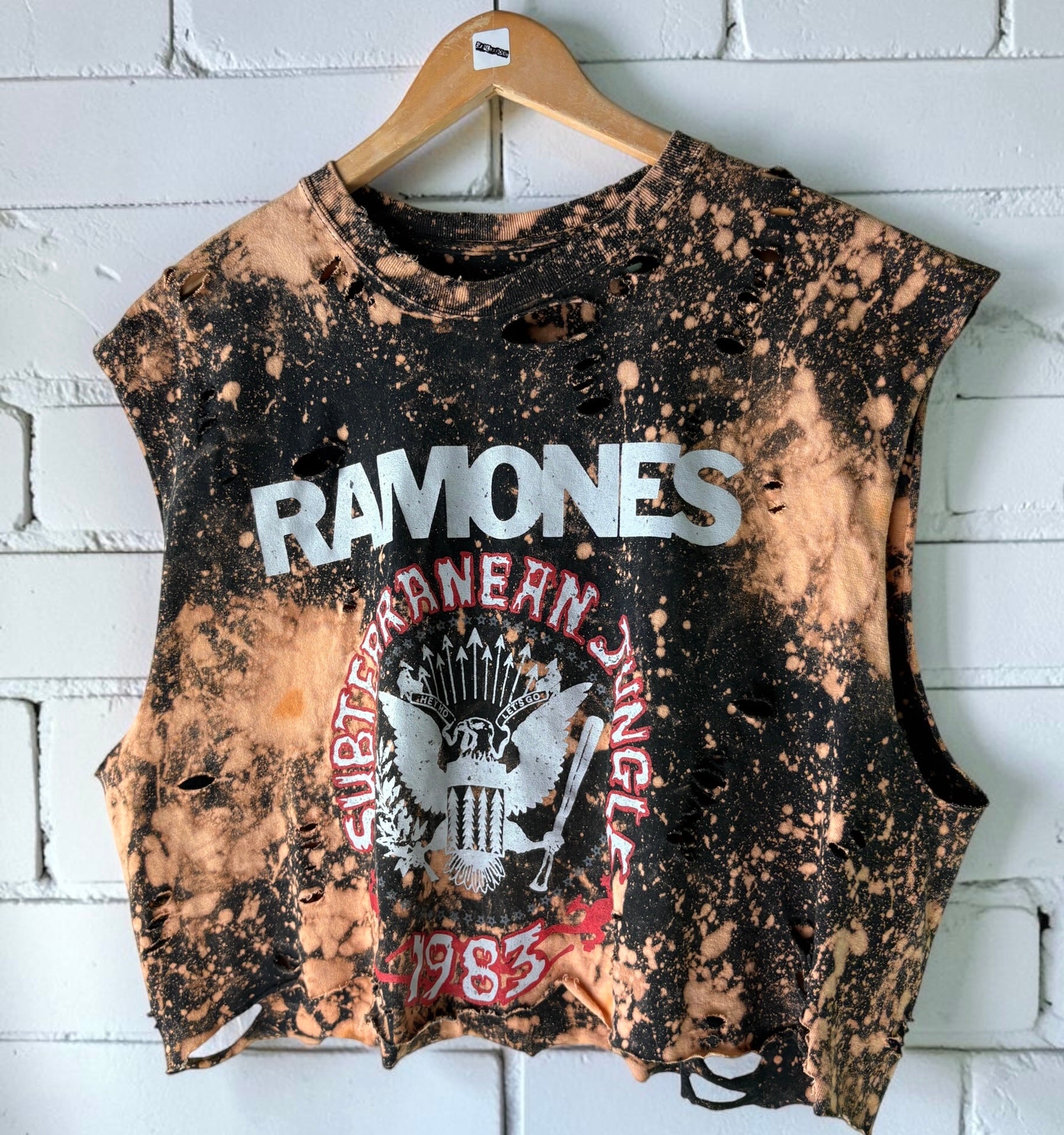 Ramones - Subterranean Jungle Bleached Distressed Tee