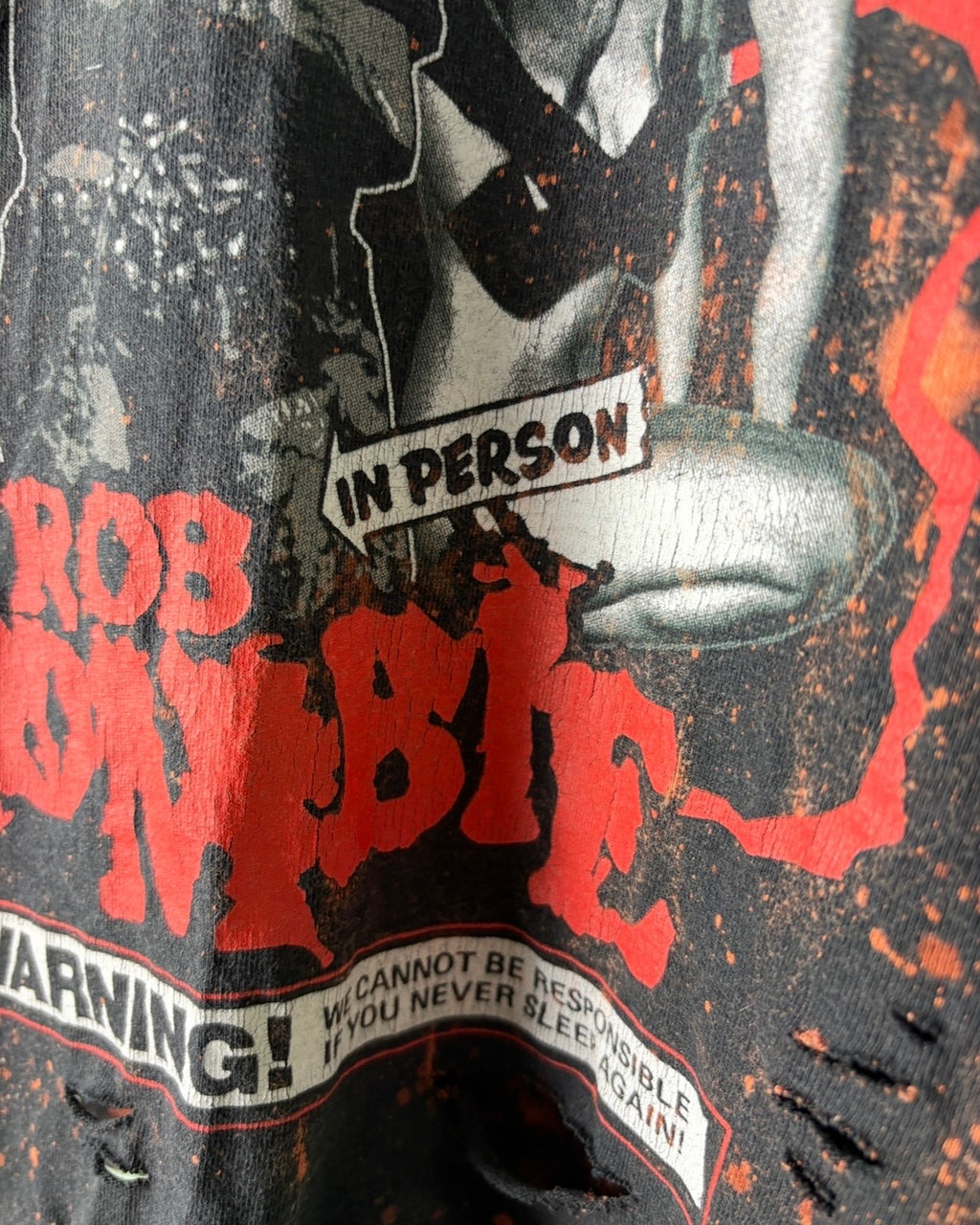 Rob Zombie Bleached Distressed T-Shirt Size XL