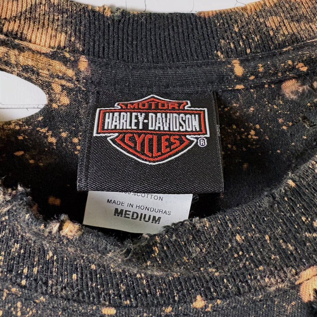 Harley Davidson Las Vegas Bleached Cut Off Tee Size Medium