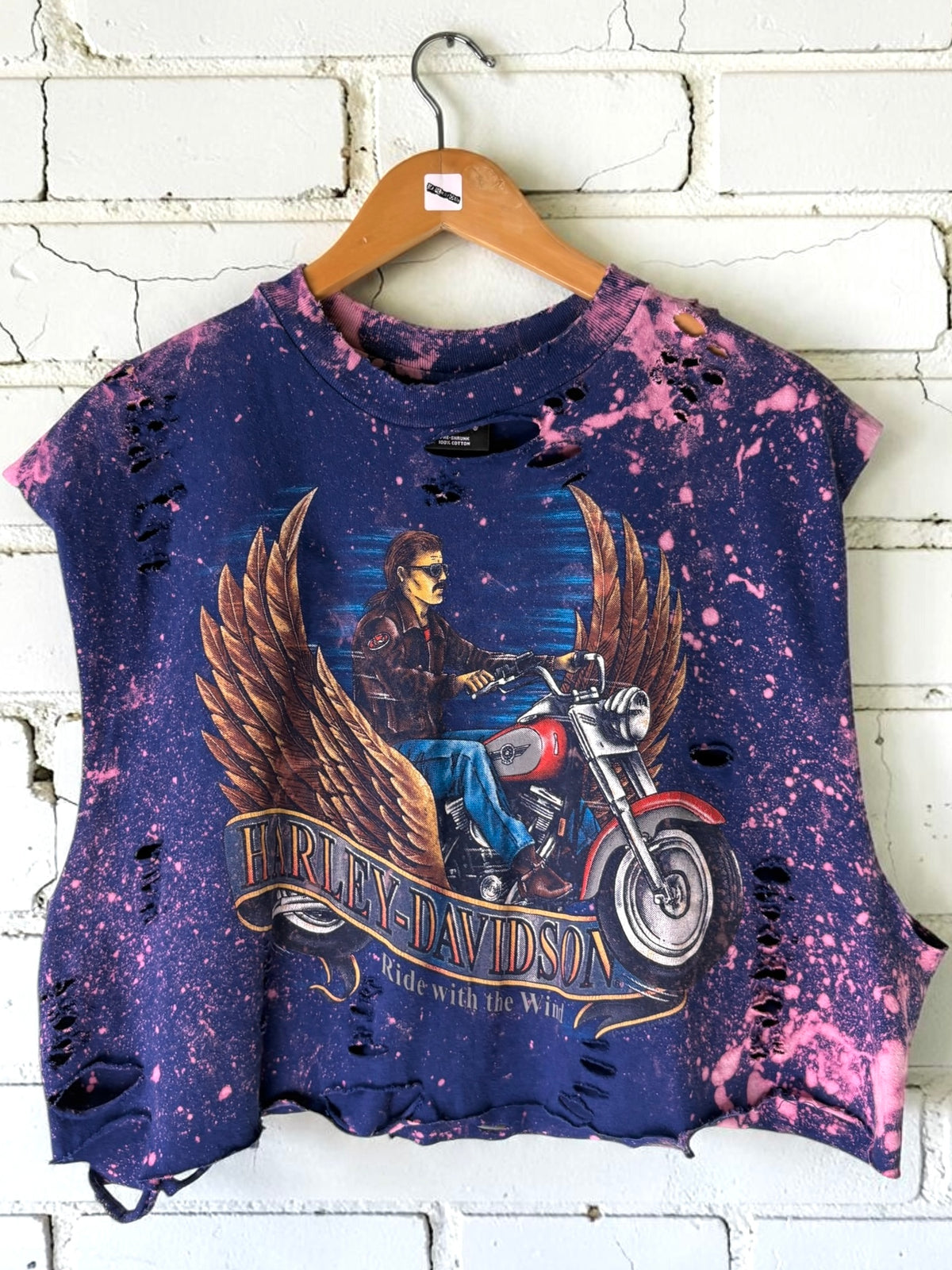 Harley Davidson Indiana Bleached Distressed Vintage Tee