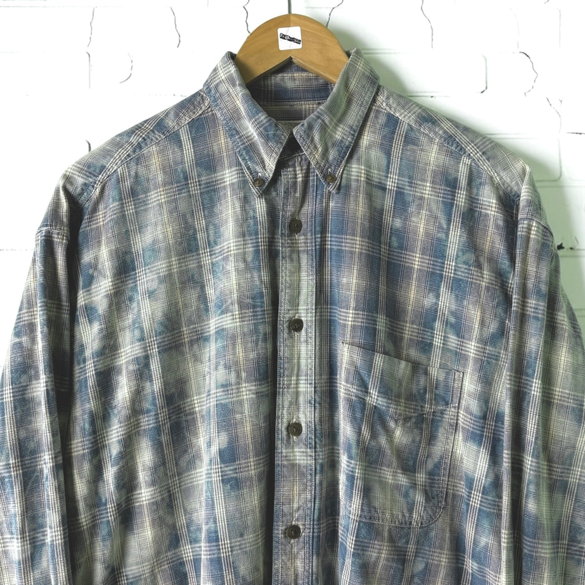 Reworked Bleach-Splattered Flannel Shirt - Size Small Grunge Plaid