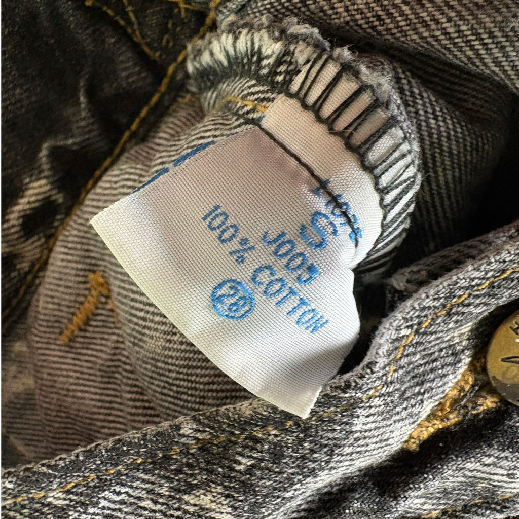 BLEACH-STAINED FAITH - Hand Painted Custom Bleached Denim Jacket Tumblr Grunge Alternative