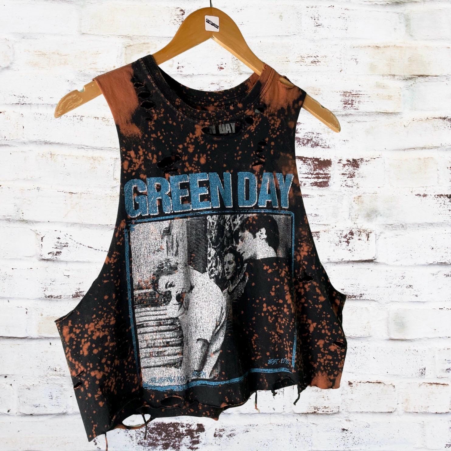 Green Day Bleached Band Tee