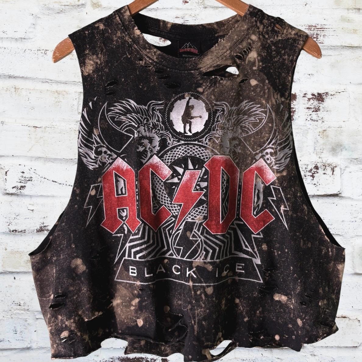 AC/DC Black Ice Shredded Band Tee