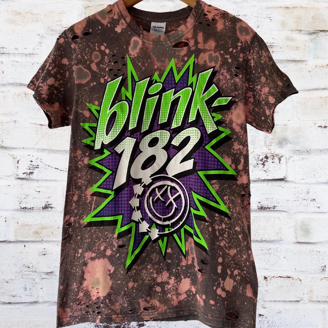 Blink 182 Classic Logo Shredded Band Shirt
