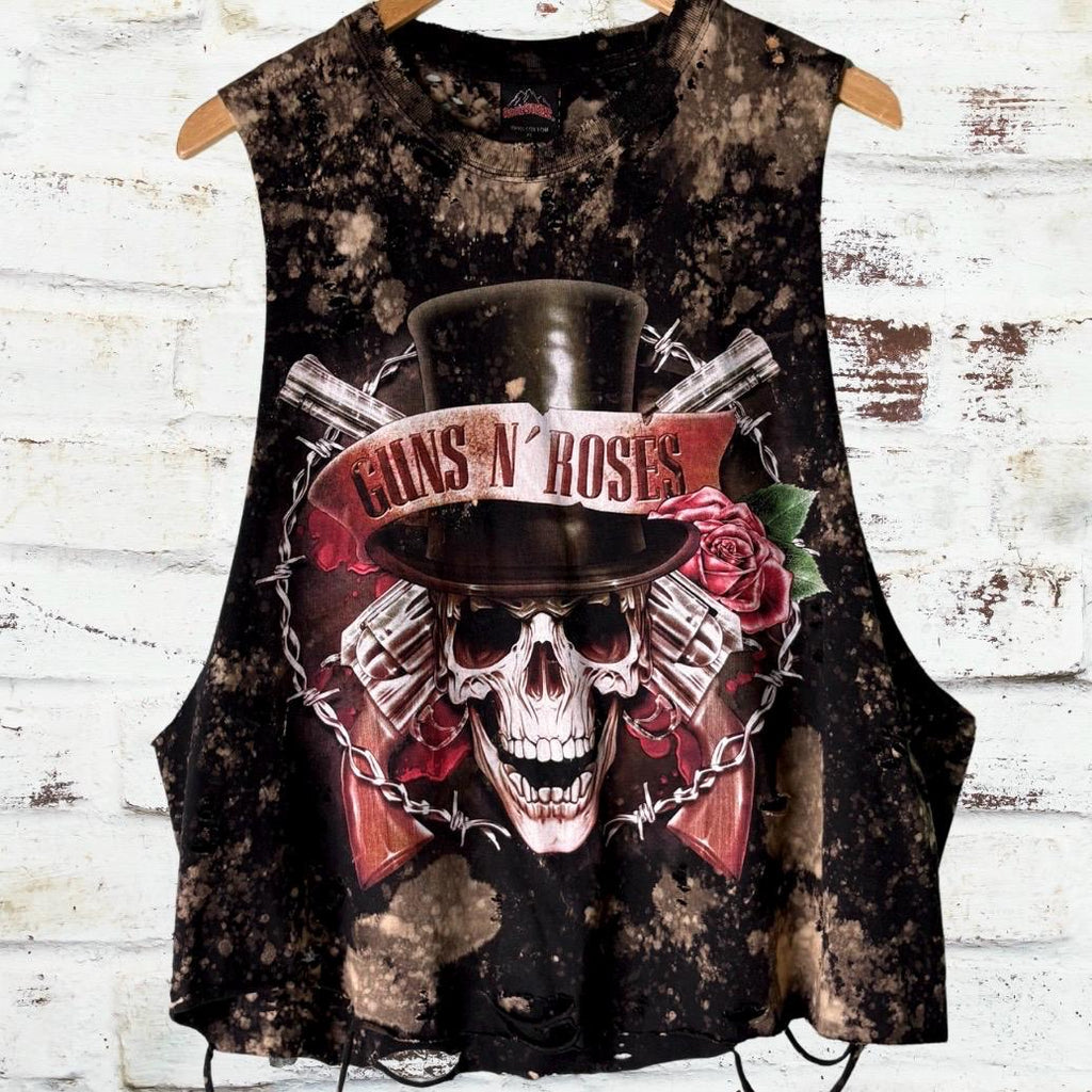 Guns n Roses Distressed Bleached Tee