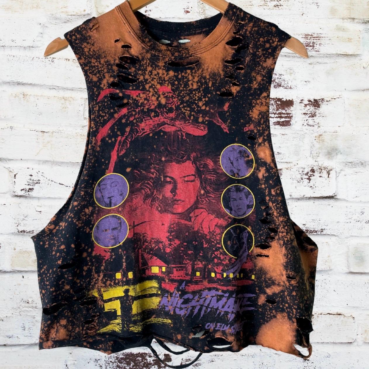 A Nightmare On Elm Street Bleached Shredded Tee