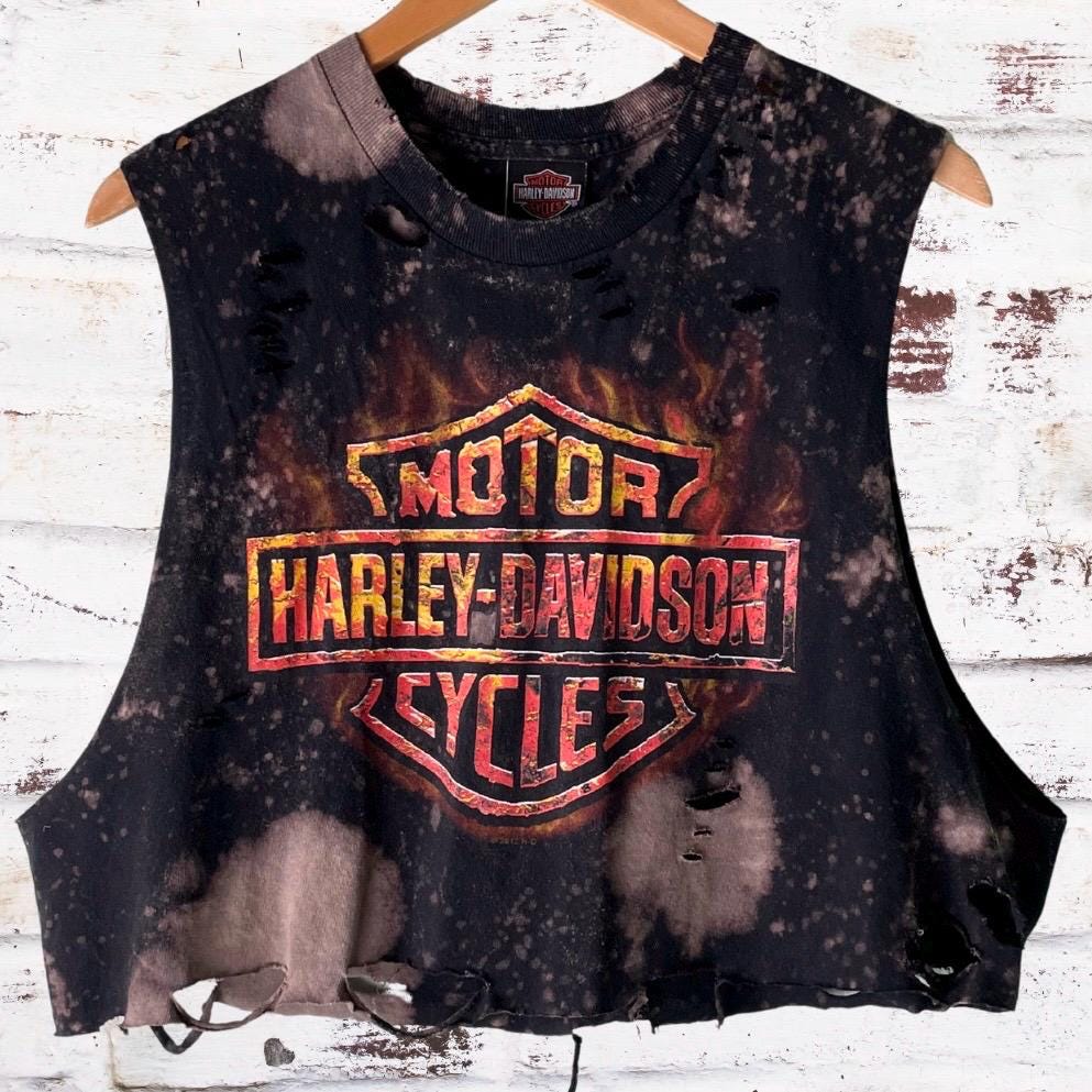 Harley Davidson Classic Logo Distressed Tee
