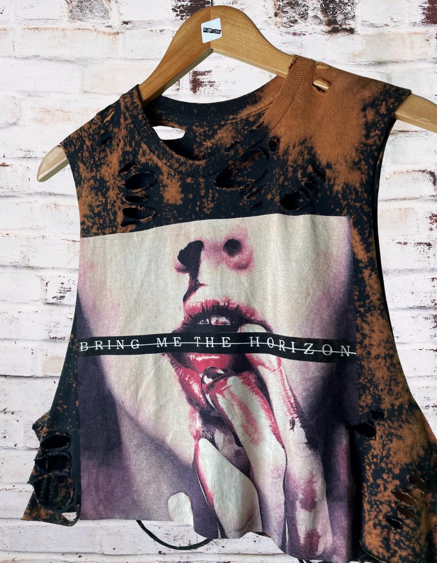 Bring Me The Horizon Cropped Bleached Shirt