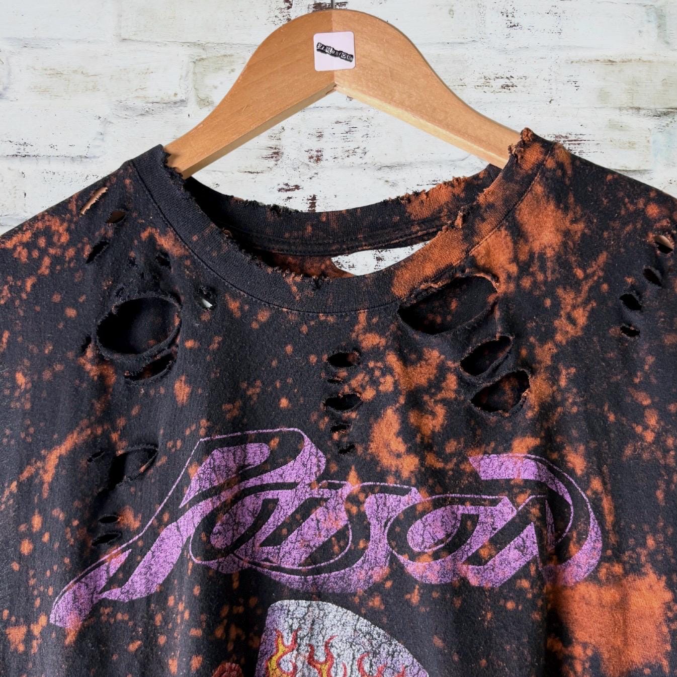 Poison Skull Bleached Thrashed Band Tee