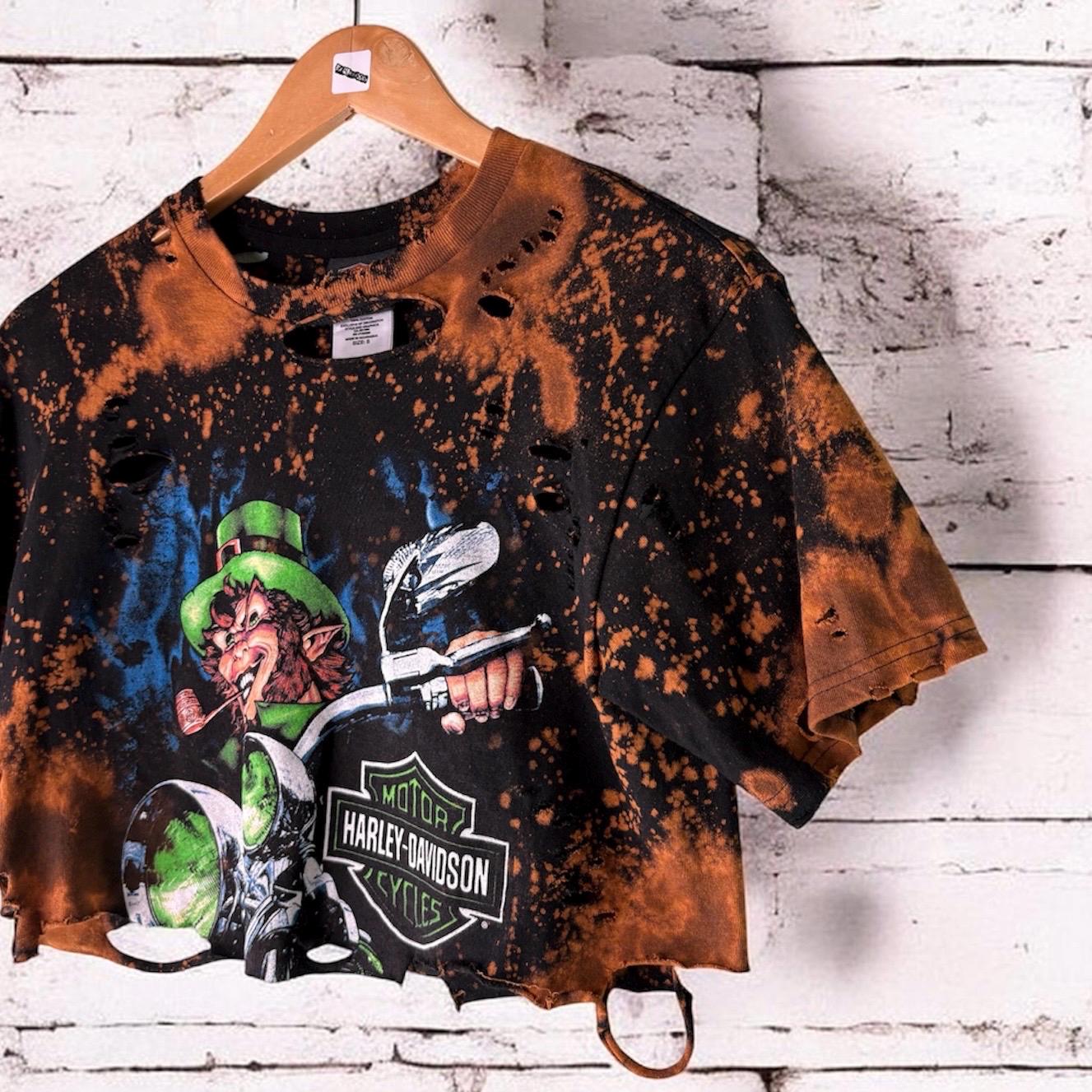 Harley Davidson Dublin Bleached Cropped Tee