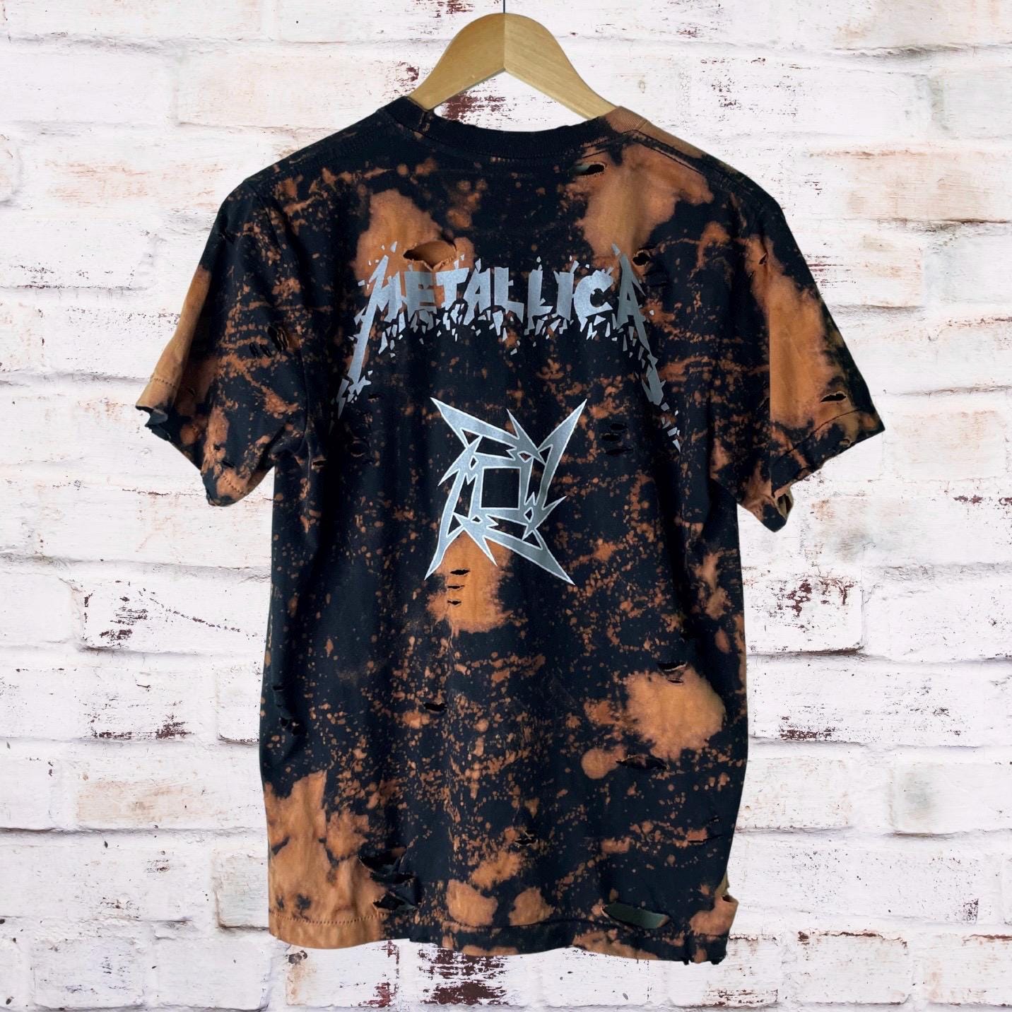 Metallica Bleached Shredded Band Tee