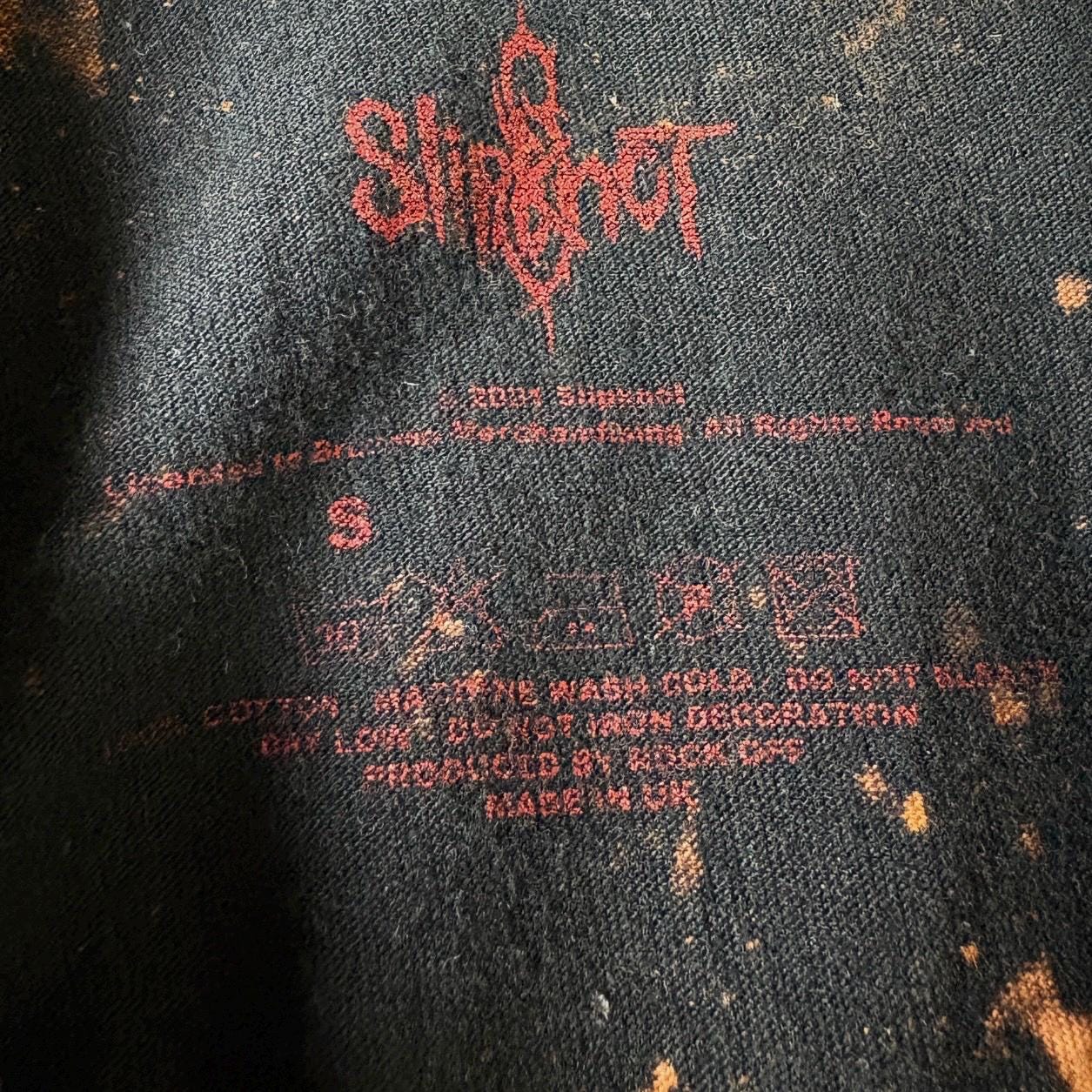 Slipknot Bleached Distressed Band Tee