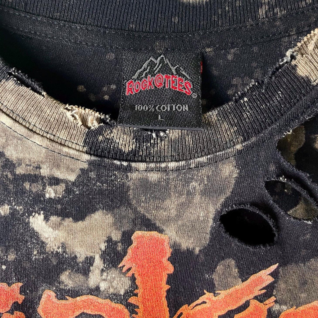 Slipknot Masks Bleach Distressed Band Tee