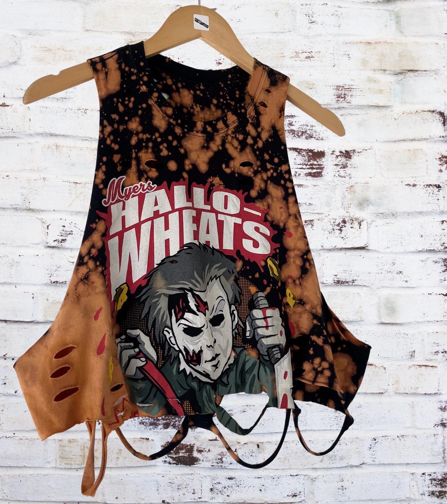 Michael Myers Cropped Distressed Tee