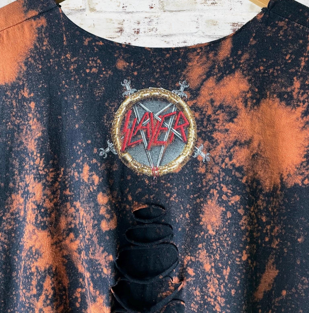 Slayer Classic Logo Thrashed Tee