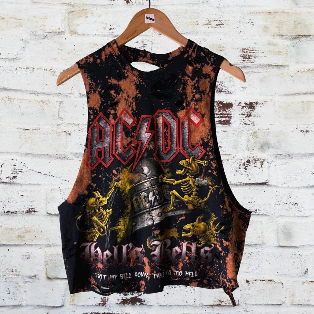 AC/DC Hells Bells Shredded Band Tee