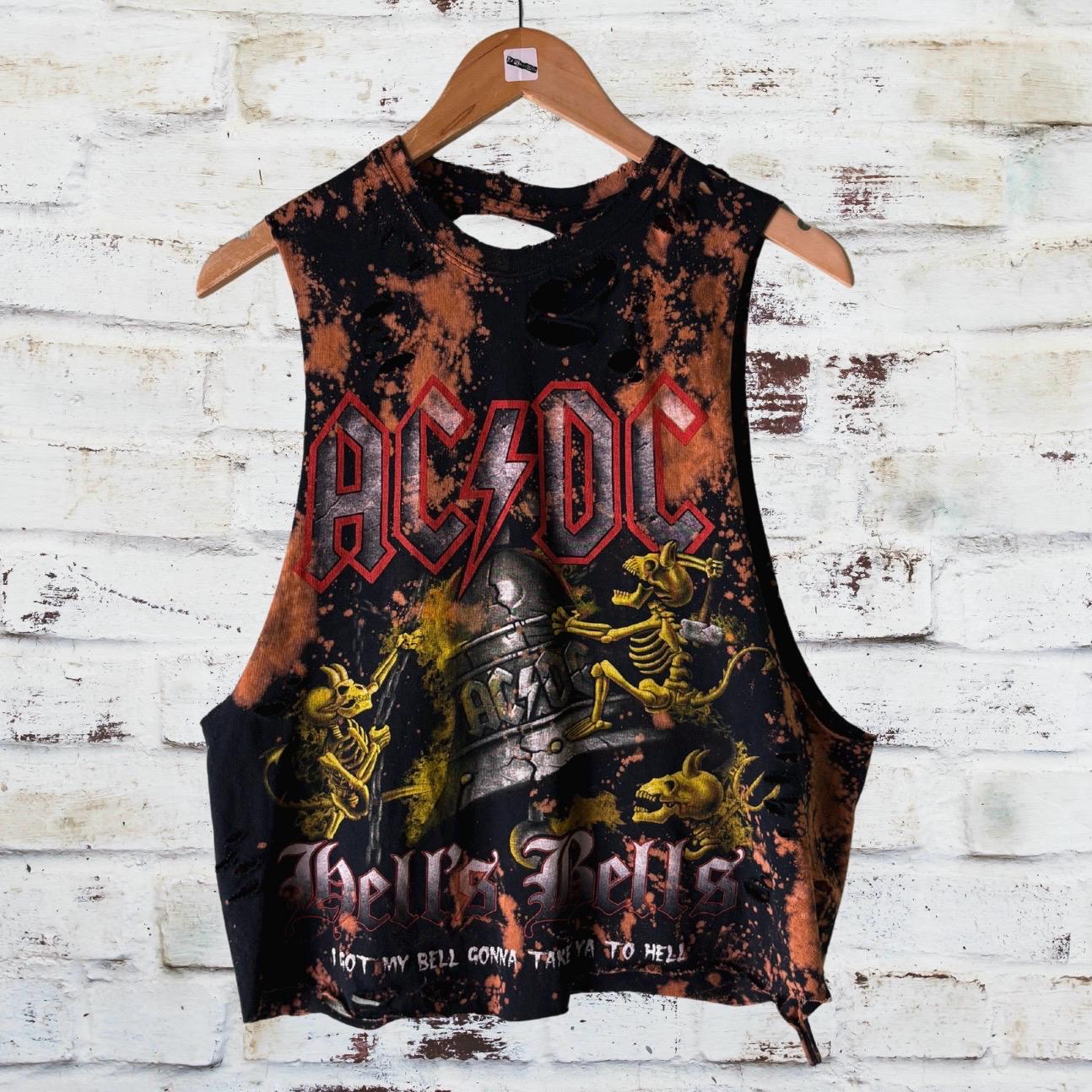 AC/DC Hells Bells Shredded Band Tee