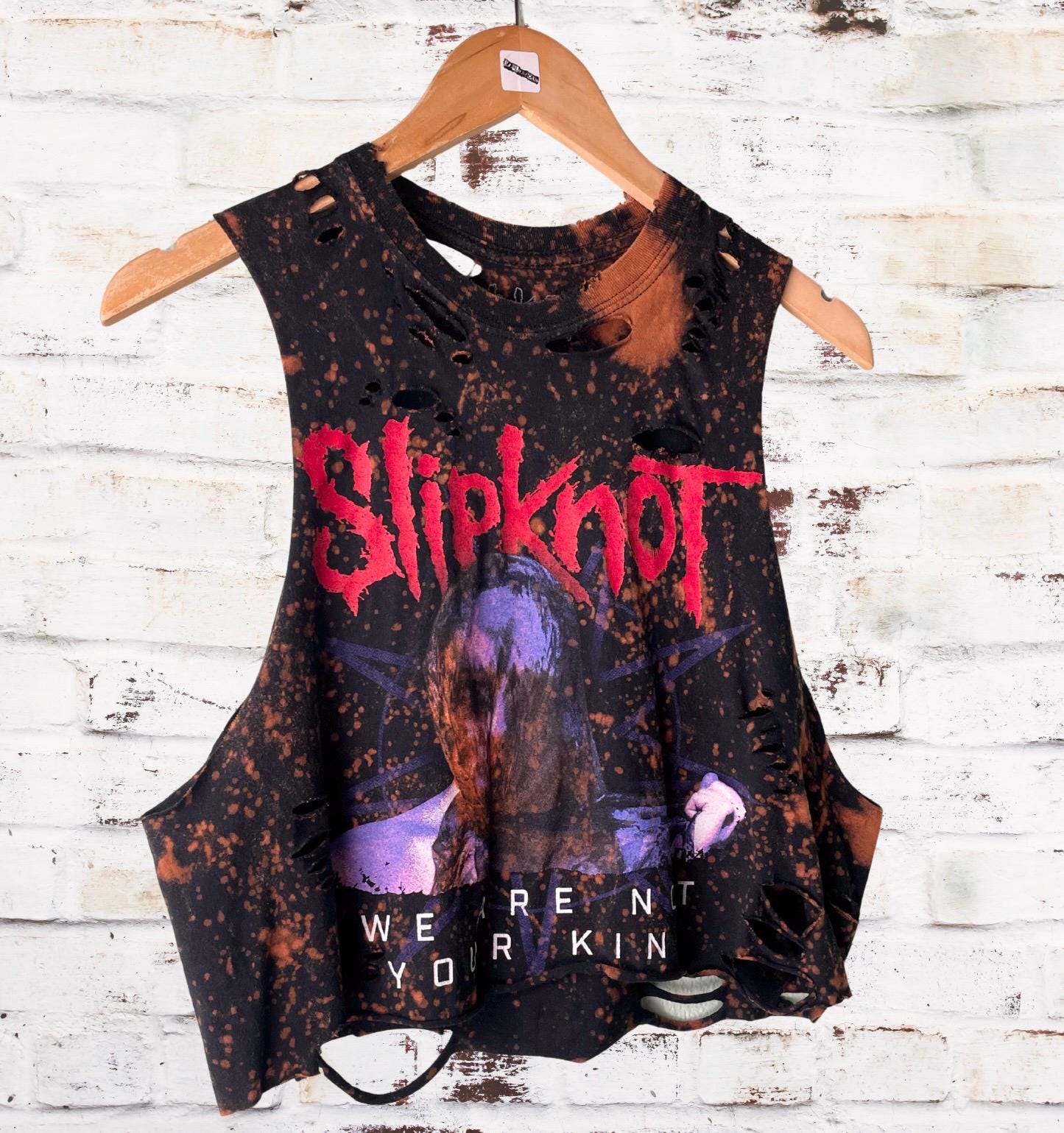 Slipknot We Are Not Your Kind Distressed Cropped Tee