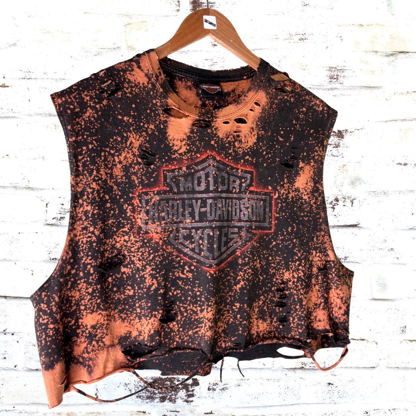 Harley Davidson Florida Bleached Custom Thrashed T-Shirt