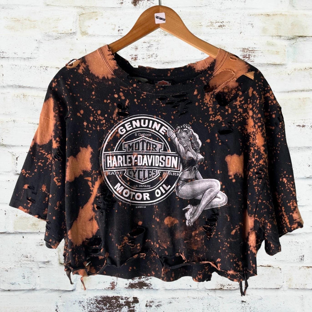 Harley Davidson Mexico Bleached Crop Tee