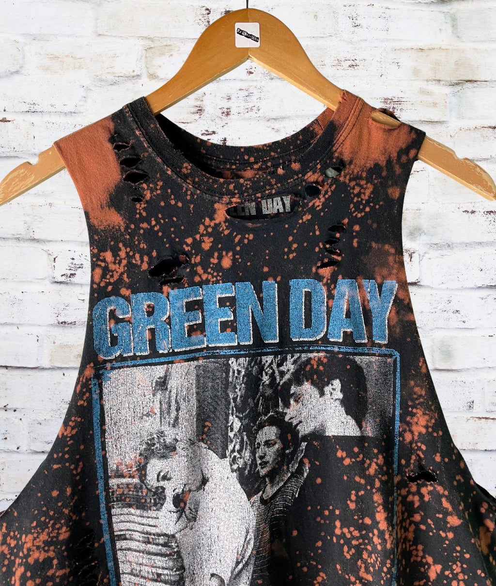 Green Day Bleached Band Tee