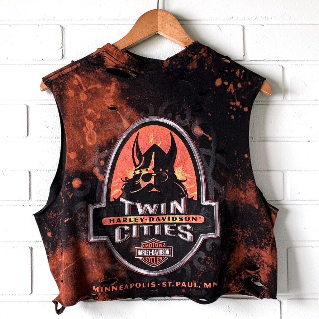 Harley Davidson Minneapolis Bleached distressed T-Shirt