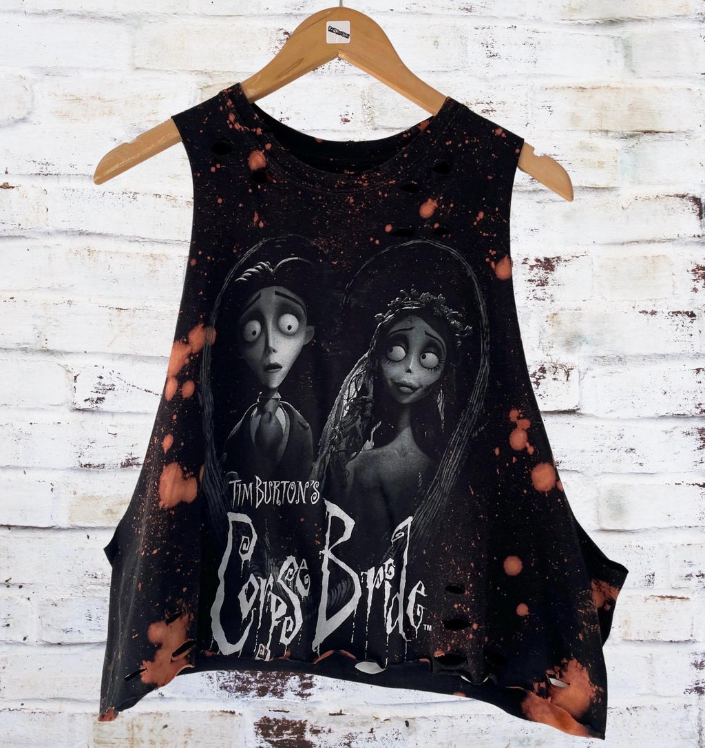 Tim Burtons Corpse Bride Bleached Distressed T-Shirt