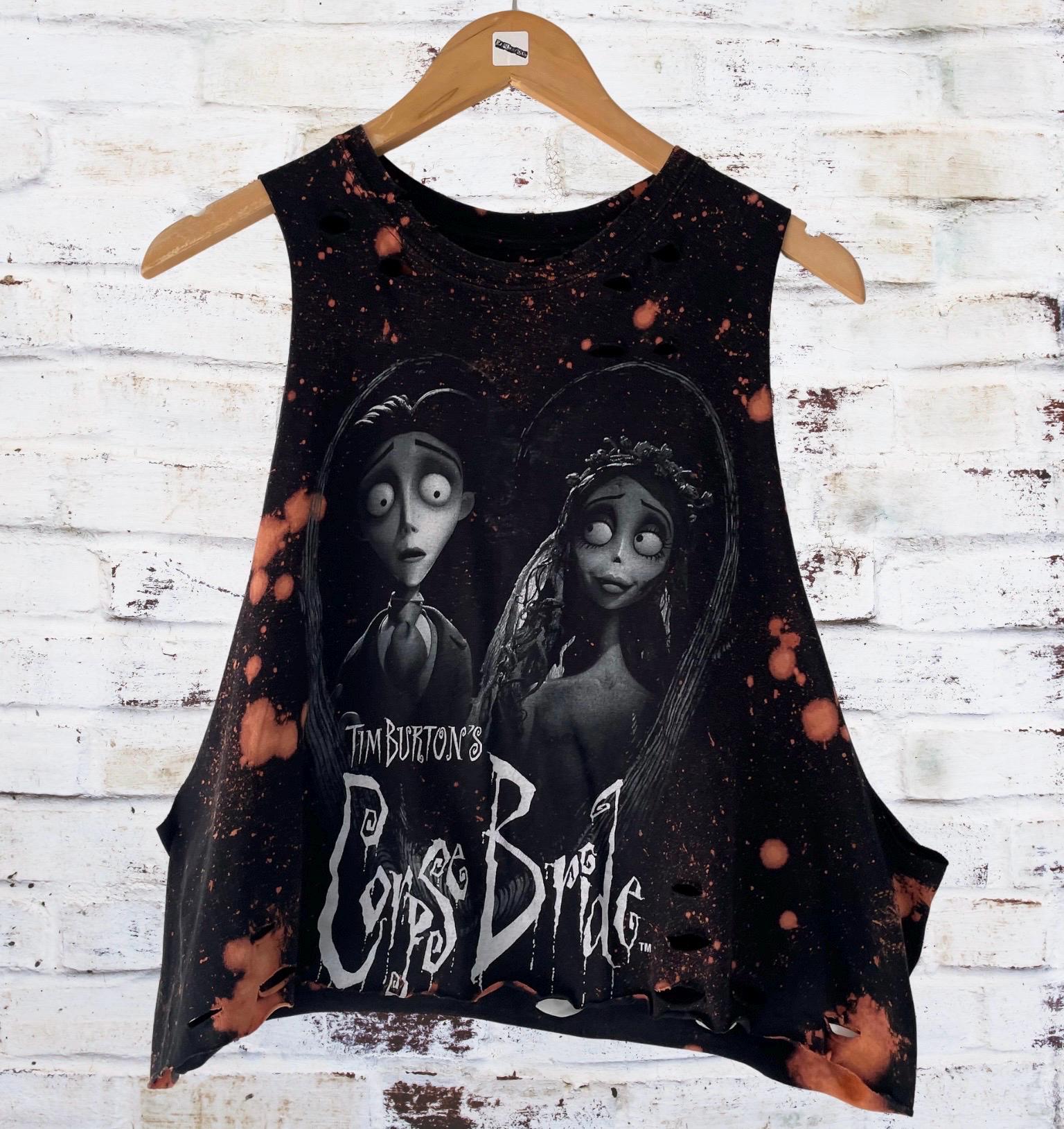 Tim Burtons Corpse Bride Bleached Distressed T-Shirt