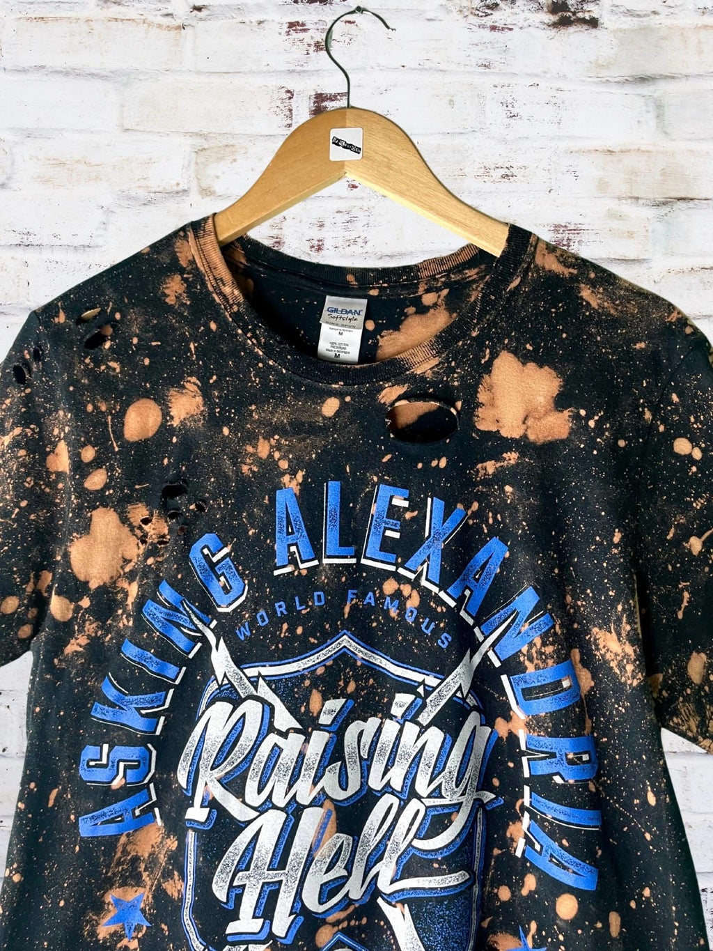 Asking Alexandria Bleached Distressed Band Shirt