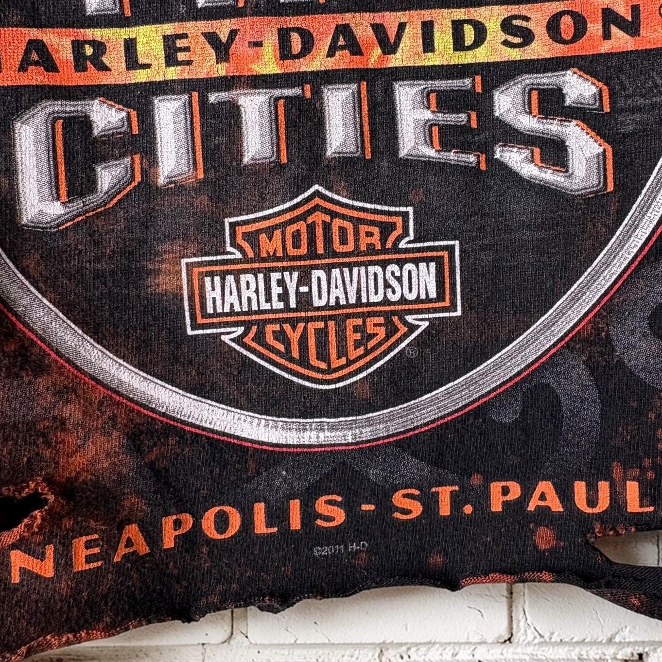 Harley Davidson Minneapolis Bleached distressed T-Shirt