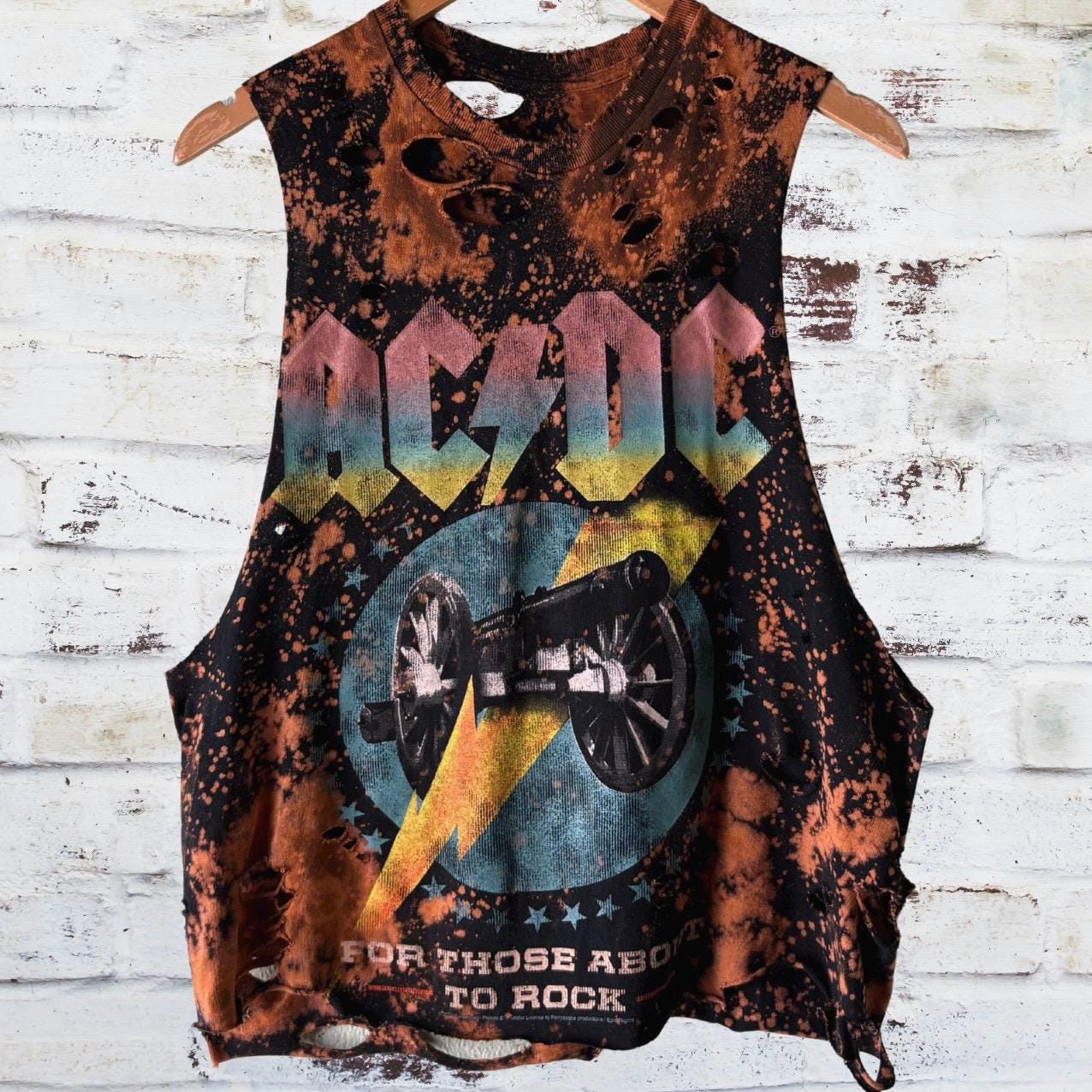 AC/DC -For Those About To Rock Shredded Band Tee