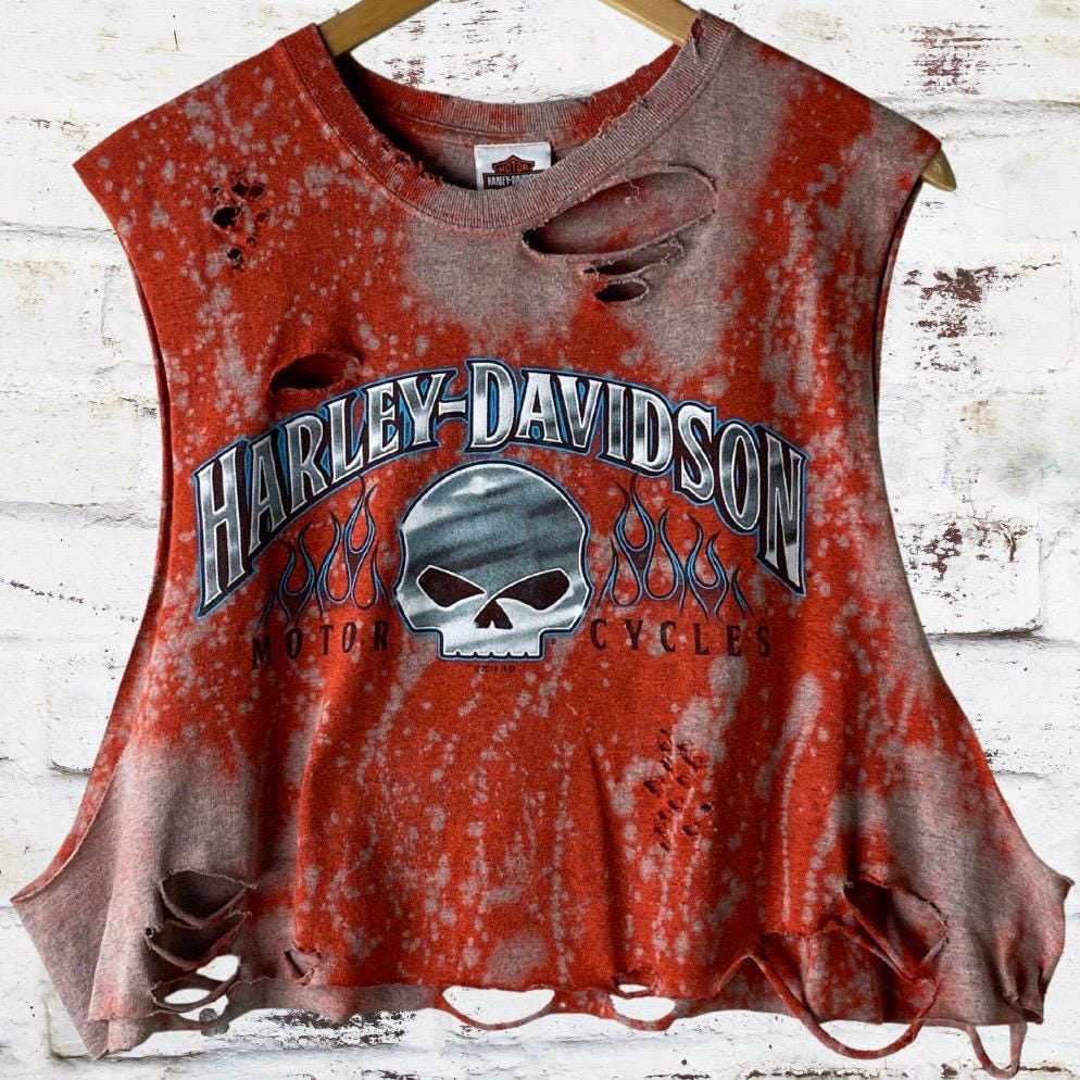 Harley Davidson Bleached Distressed T-Shirt