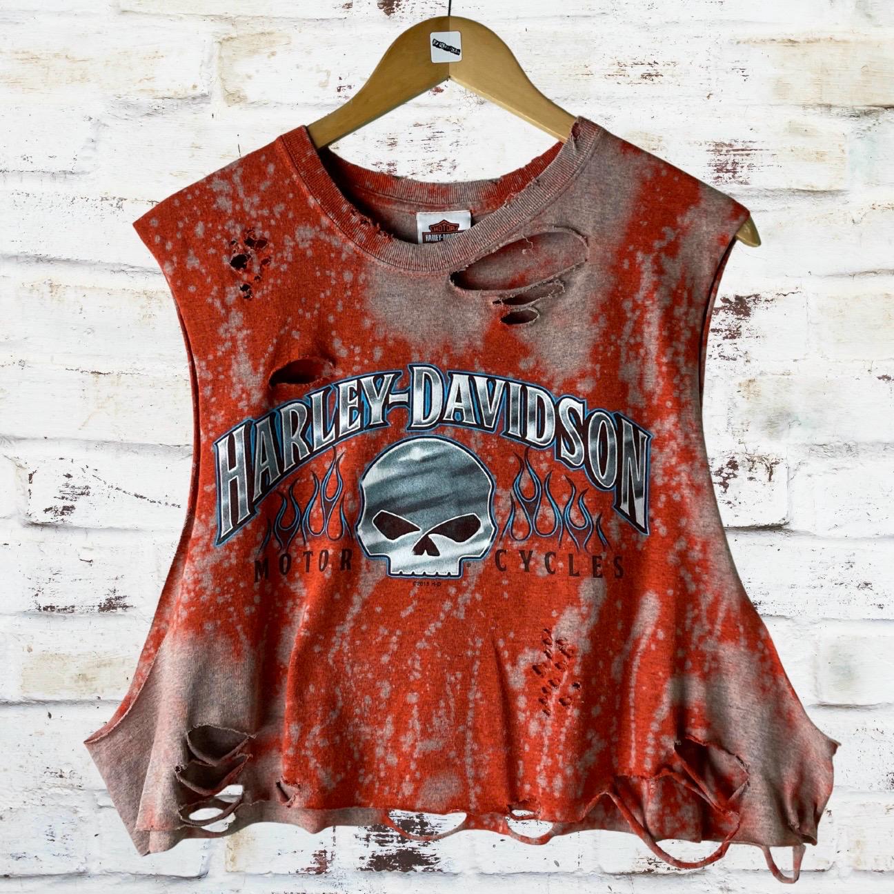 Harley Davidson Bleached Distressed T-Shirt