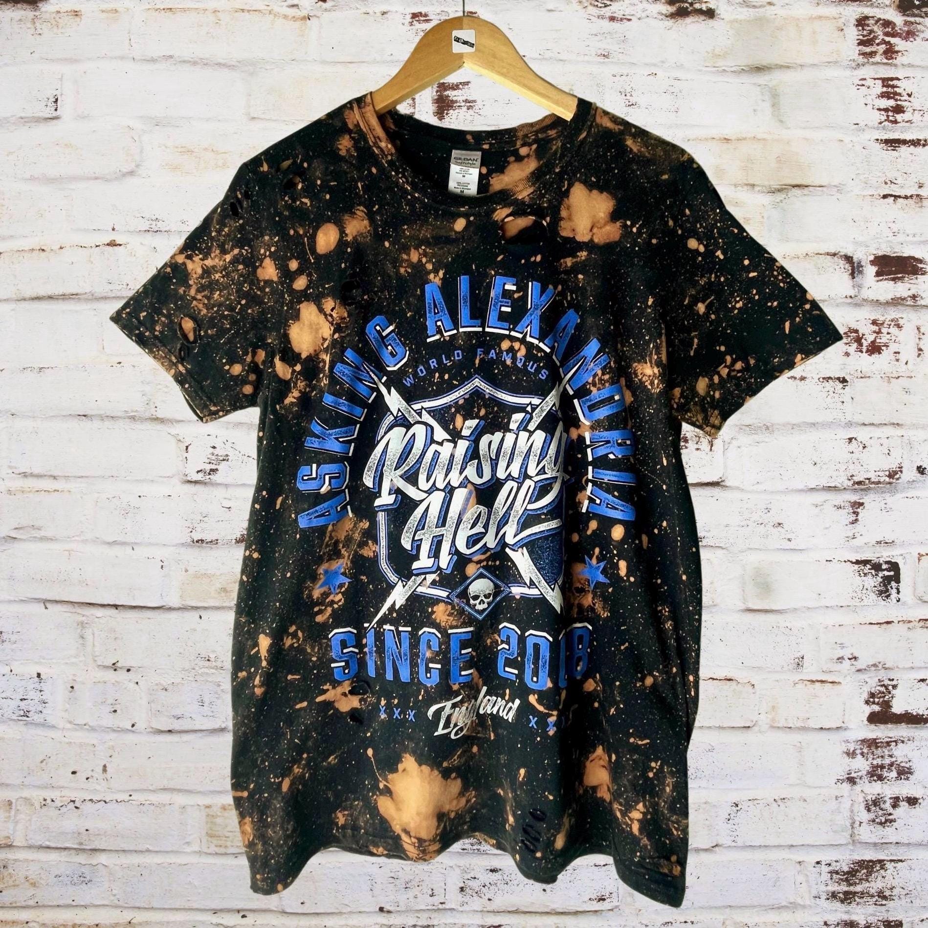 Asking Alexandria Bleached Distressed Band Shirt
